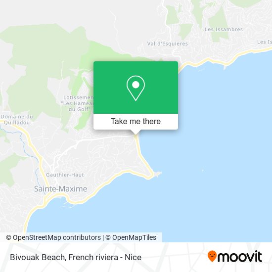 Bivouak Beach map