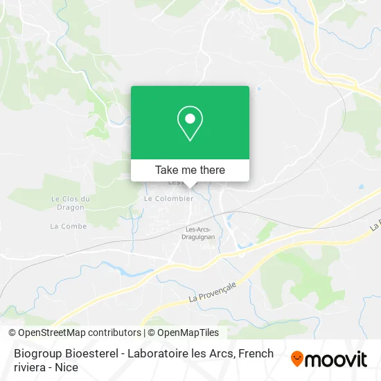 Biogroup Bioesterel - Laboratoire les Arcs map