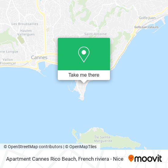 Mapa Apartment Cannes Rico Beach