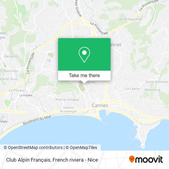 Mapa Club Alpin Français