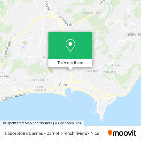 Laboratoire Cannes - Carnot map