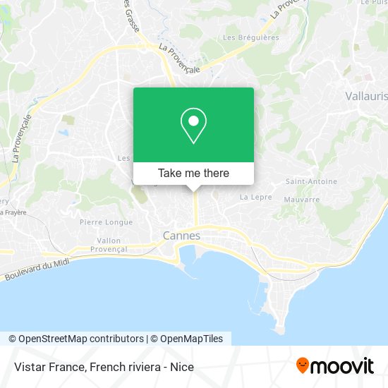 Vistar France map