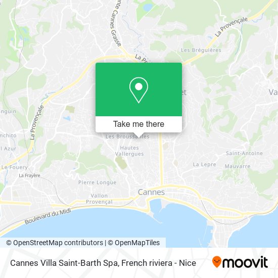 Cannes Villa Saint-Barth Spa map