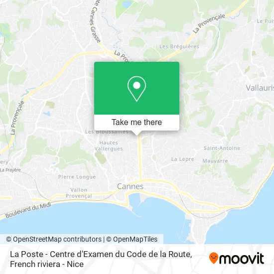La Poste - Centre d'Examen du Code de la Route map