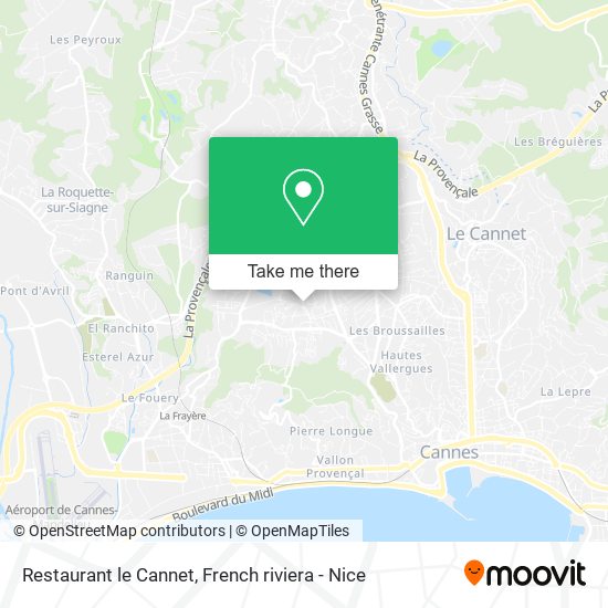 Restaurant le Cannet map