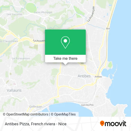 Antibes Pizza map