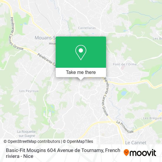 Mapa Basic-Fit Mougins 604 Avenue de Tournamy