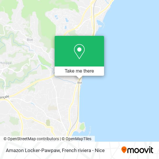 Amazon Locker-Pawpaw map