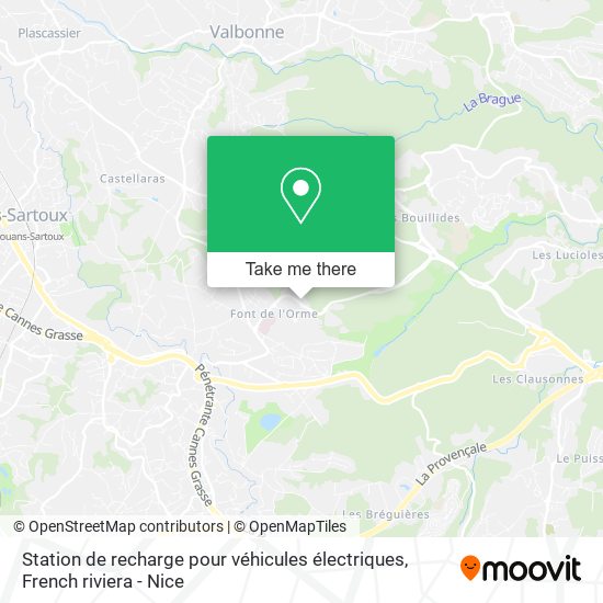 Station de recharge pour véhicules électriques map