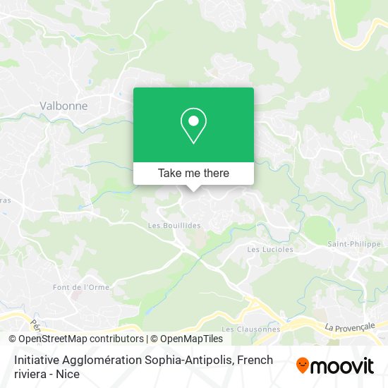 Initiative Agglomération Sophia-Antipolis map