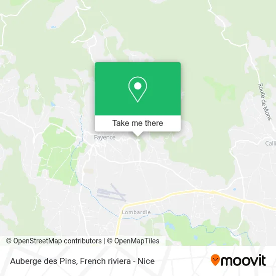 Auberge des Pins map