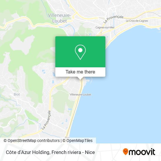 Côte d'Azur Holding map