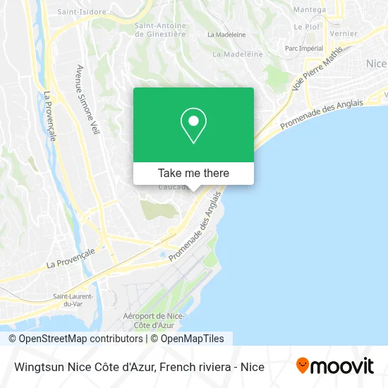 Wingtsun Nice Côte d'Azur map