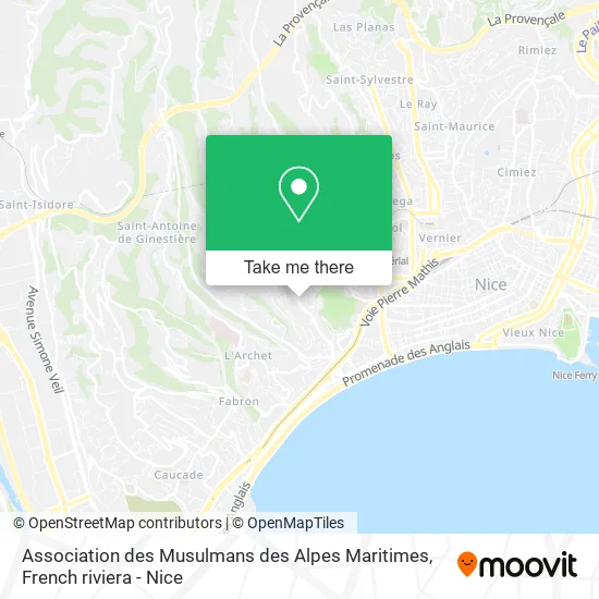 Association des Musulmans des Alpes Maritimes map