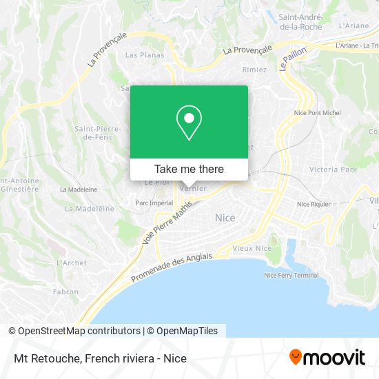 Mapa Mt Retouche