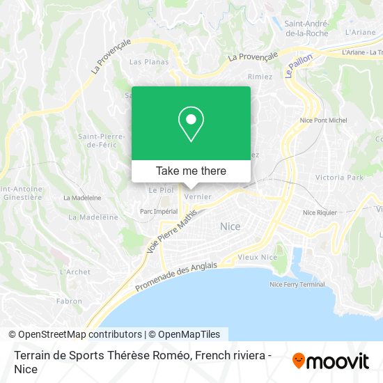 Mapa Terrain de Sports Thérèse Roméo