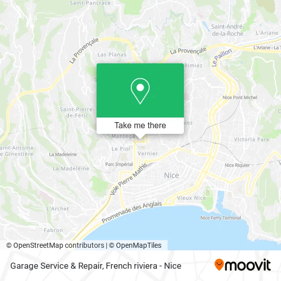 Garage Service & Repair map