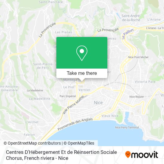 Centres D'Hébergement Et de Réinsertion Sociale Chorus map