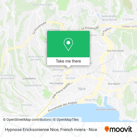 Hypnose Ericksonienne Nice map