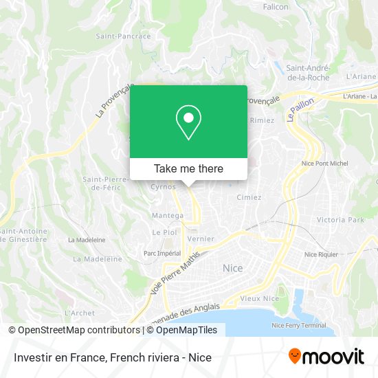 Investir en France map