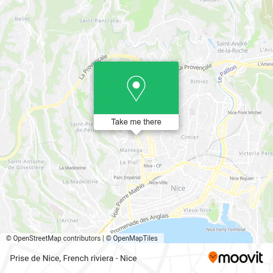 Prise de Nice map