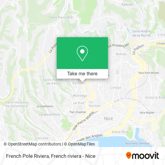 French Pole Riviera map