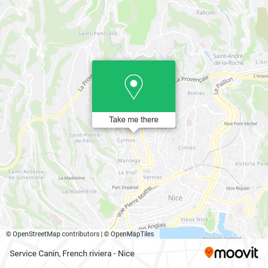 Service Canin map