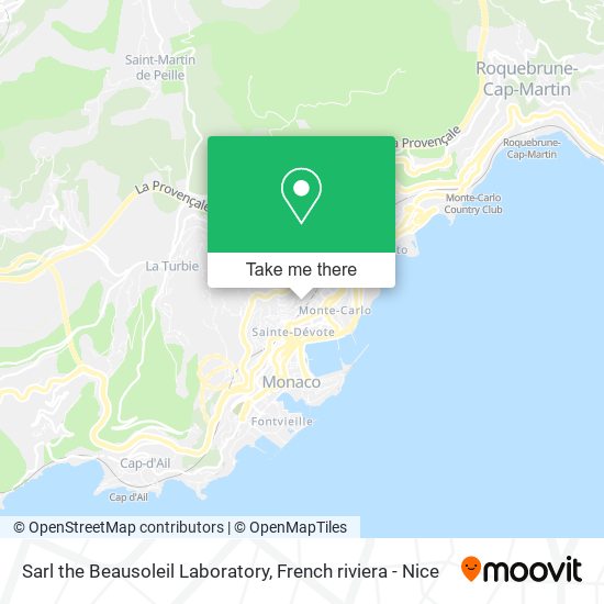 Sarl the Beausoleil Laboratory map