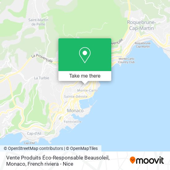 Mapa Vente Produits Éco-Responsable Beausoleil, Monaco