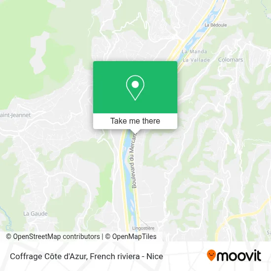 Coffrage Côte d'Azur map