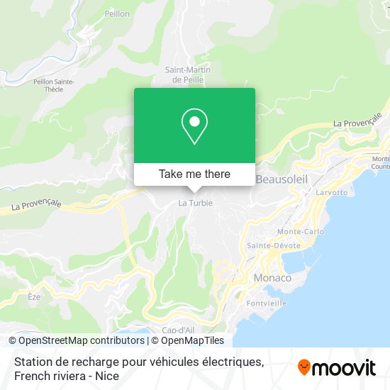 Station de recharge pour véhicules électriques map