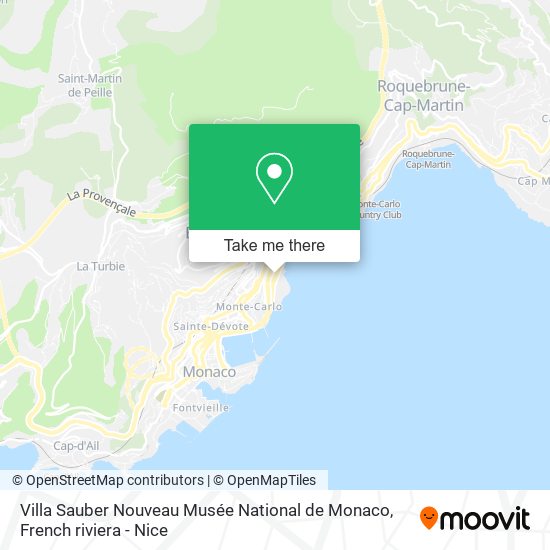 Mapa Villa Sauber Nouveau Musée National de Monaco