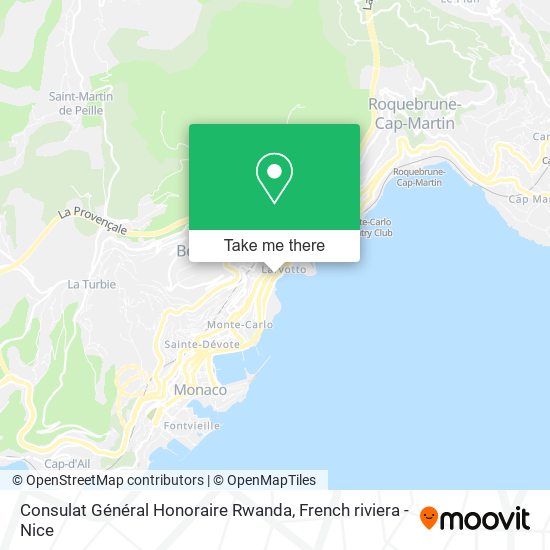 Mapa Consulat Général Honoraire Rwanda