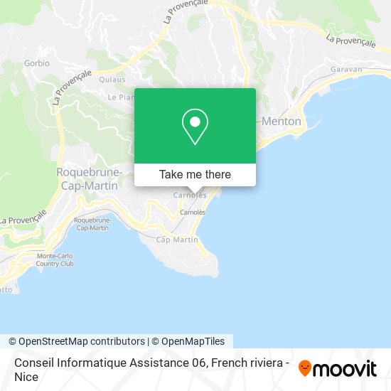 Conseil Informatique Assistance 06 map
