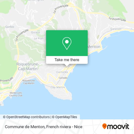 Mapa Commune de Menton