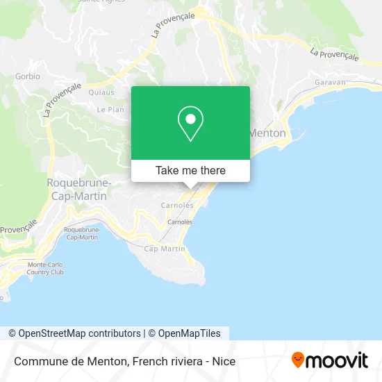 Commune de Menton map