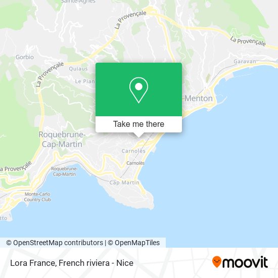 Mapa Lora France