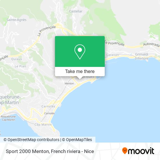 Sport 2000 Menton map