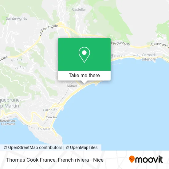 Thomas Cook France map