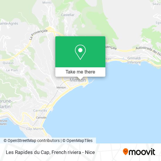 Les Rapides du Cap map