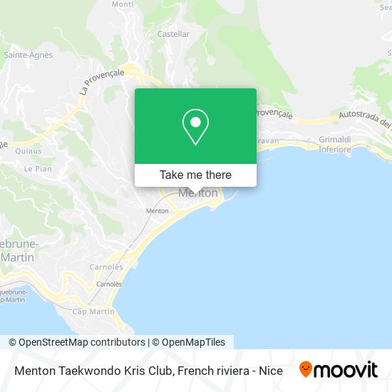 Menton Taekwondo Kris Club map