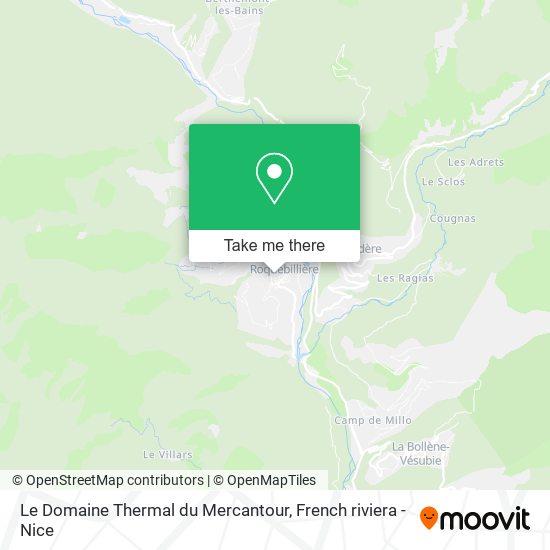 Mapa Le Domaine Thermal du Mercantour