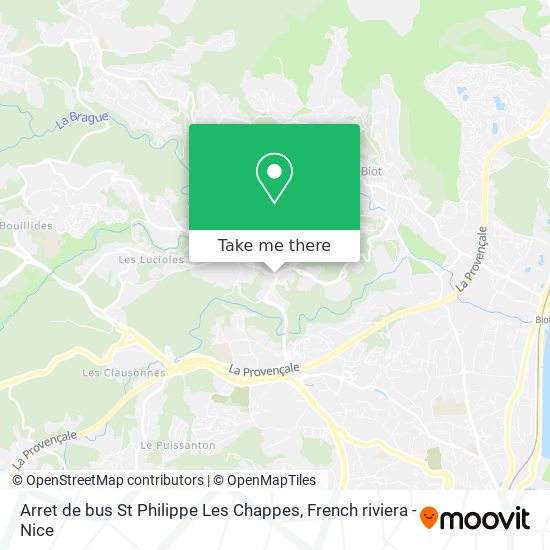 Arret de bus St Philippe Les Chappes map