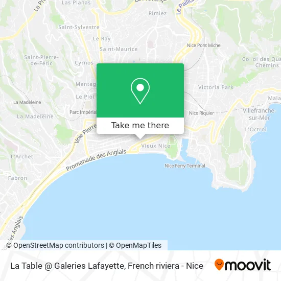 La Table @ Galeries Lafayette map