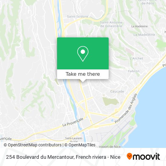 254 Boulevard du Mercantour map