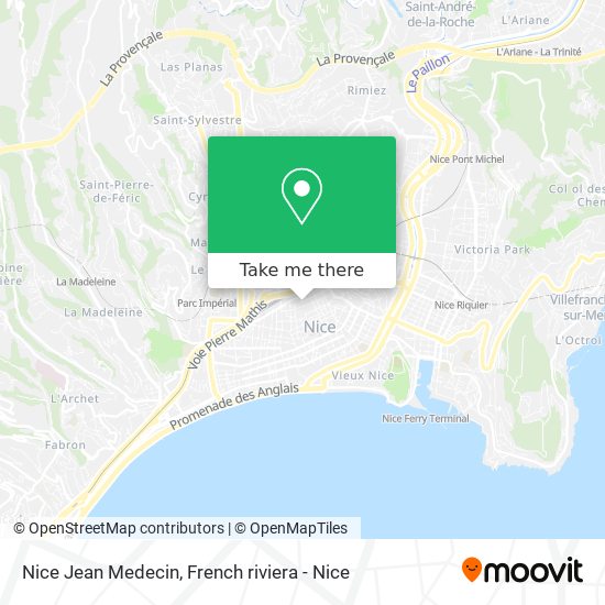 Nice Jean Medecin map