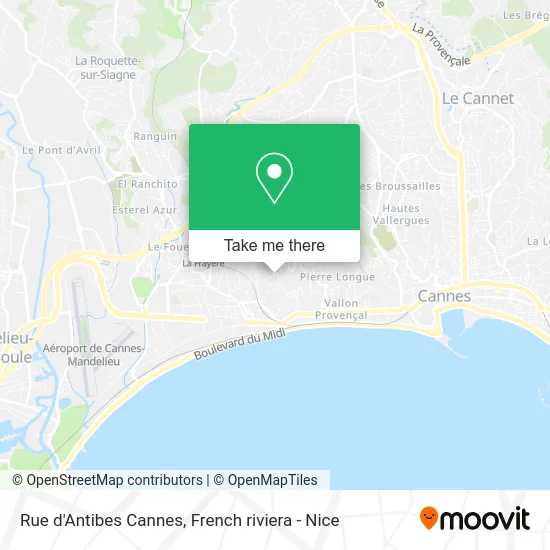 Rue d'Antibes Cannes map