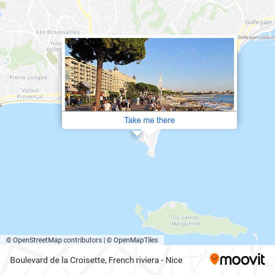 Mapa Boulevard de la Croisette