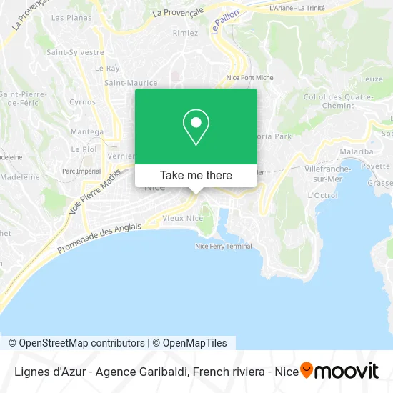 Lignes d'Azur - Agence Garibaldi map