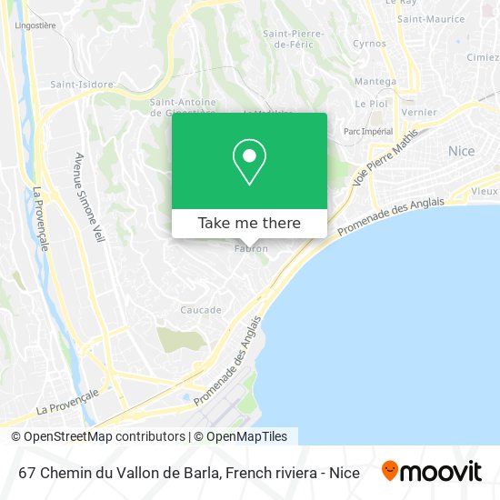 67 Chemin du Vallon de Barla map